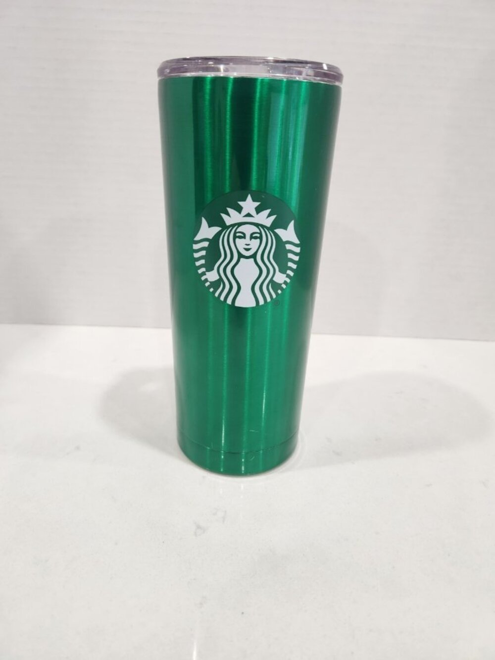 2021 Starbucks Metallic Green Stainless Steel 20oz Coffee Cup Tumbler w/ Lid